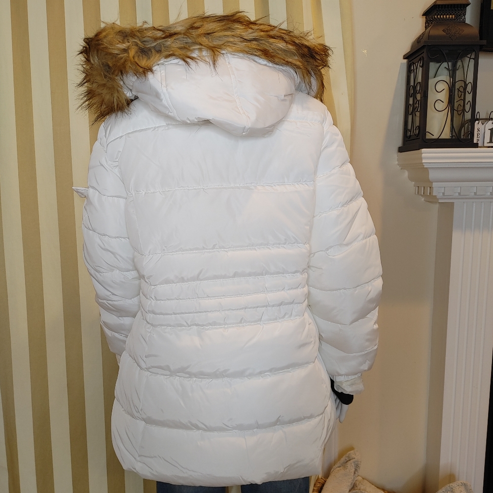 MADDEN GIRL WOMEN'S PUFFER JACKET, WHITE L - Picture 13 of 16
